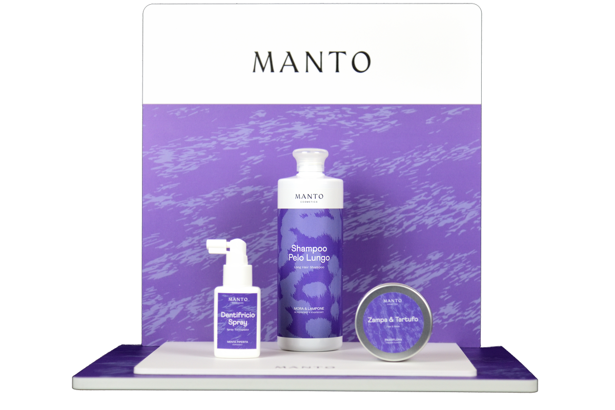 Shampoo Pelo Lungo+ Crema Naso&Polpastrelli+ Dentifricio Spray